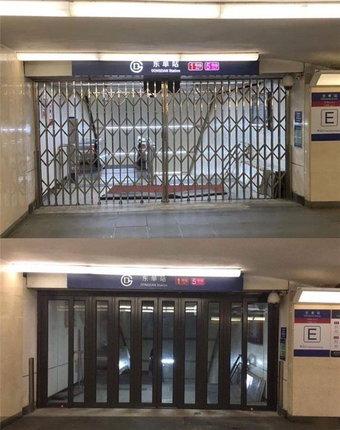 告别铁栅门 北京地铁出入口首次引入自动折叠门