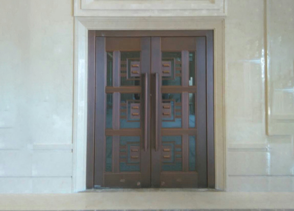 办公楼玻璃铜门