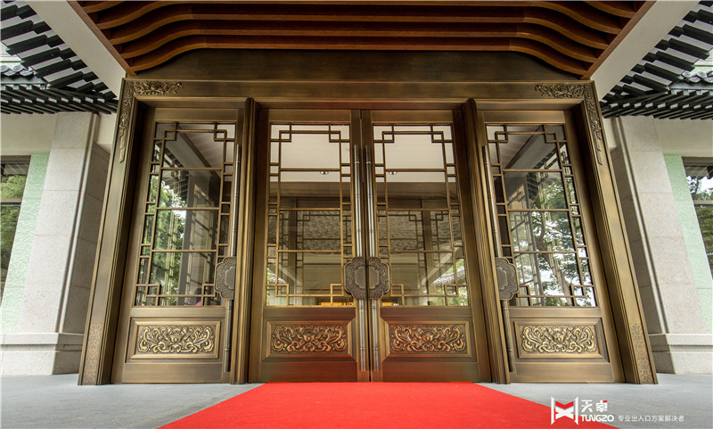 西安酒店玻璃铜门