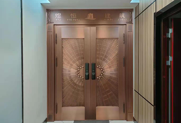 咸阳煜恒建筑办公室铜门设计图 