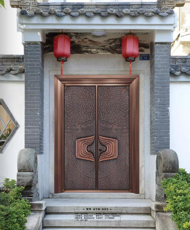 西安天卓新中式铜门，手工锻打，古典魅力与现代艺术的碰撞