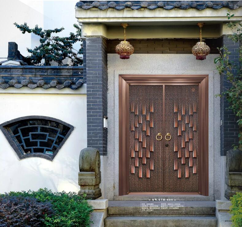 西安天卓新中式铜门，手工锻打，古典魅力与现代艺术的碰撞