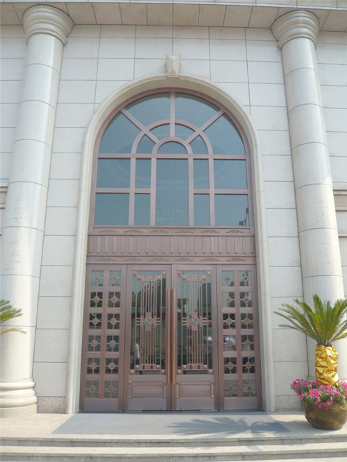 酒店玻璃铜门