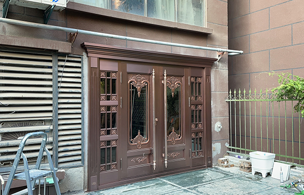 西安风景线小区家用玻璃铜门
