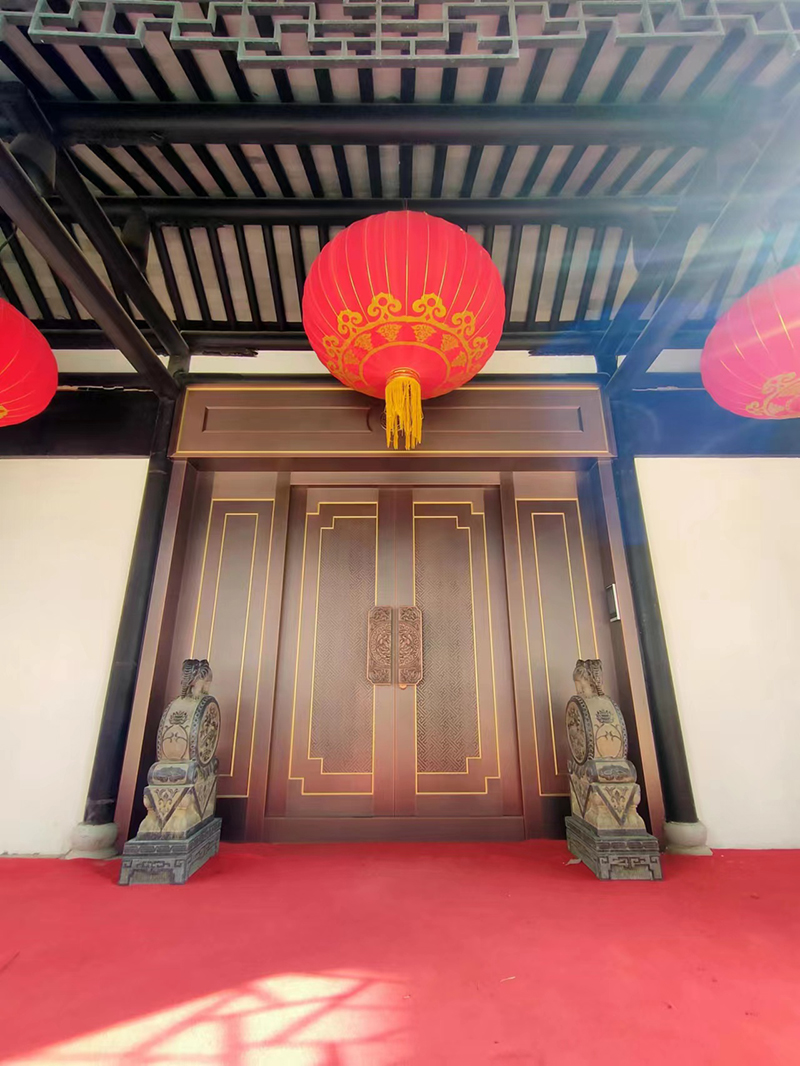 神木中式对开铜门
